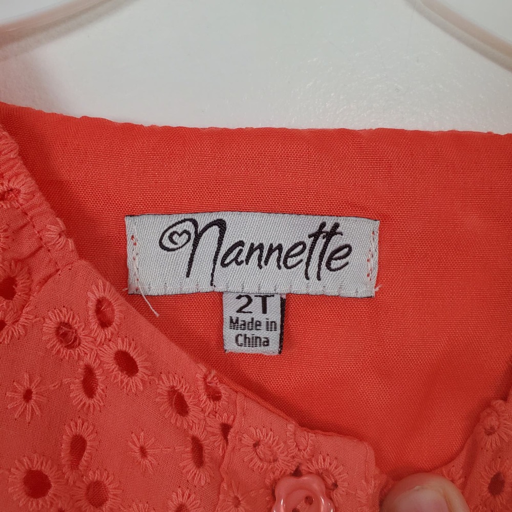 Nannette Kids NWT 2t dress orange cap sleeve - Picture 3 of 3